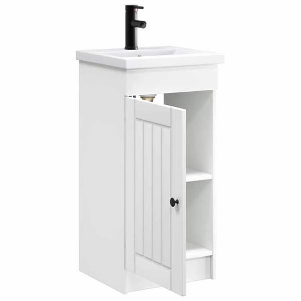 Maison Exclusive - Badeværelsesmøbel med hvid vask 42 x 40 x 84,5 cm