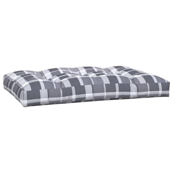 Maison Exclusive - Palettityynyt, 2 kpl, harmaa ruutukuvio, kangas