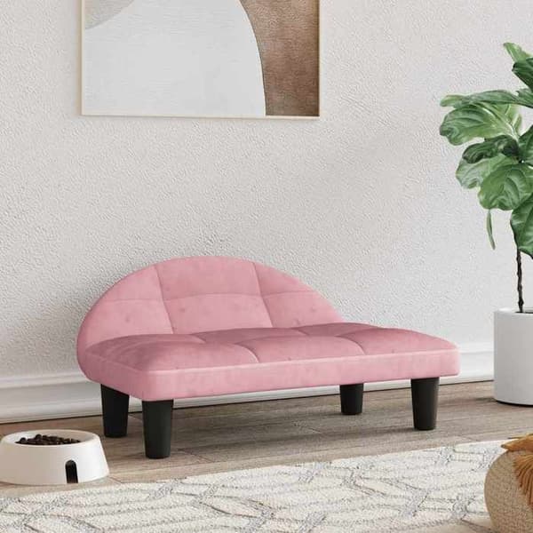 Maison Exclusive - Koiran sänky vaaleanpunainen 70x52x30 cm sametti Ros