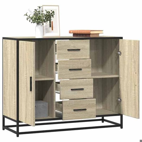 Maison Exclusive - Buffet i sonoma eg 92x35x76 cm i ingeniørtræ