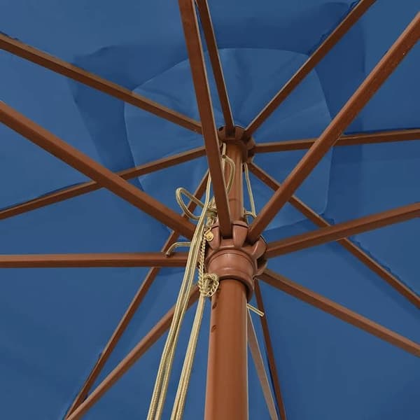 Maison Exclusive - Haveparasol med blå azurtræ mast 300x300x273 cm
