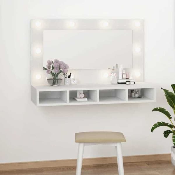 Maison Exclusive - Peilikaappi LED-valolla 90x31,5x62 cm