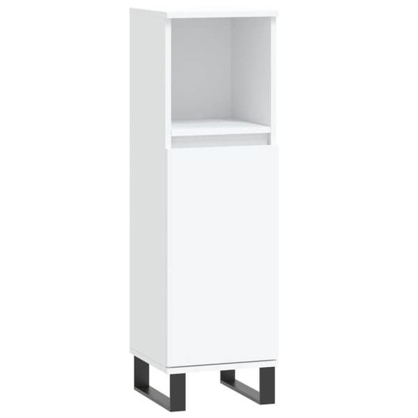 Maison Exclusive - Badrumsskåp vit 30x30x100 cm ingenjörsträ Vit