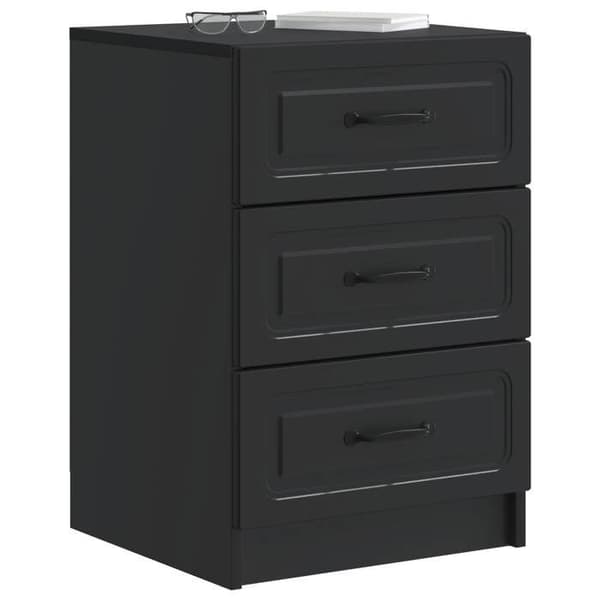 Maison Exclusive - Natbord Sort 43 x 41 x 63,5 cm Ingeniørtræ