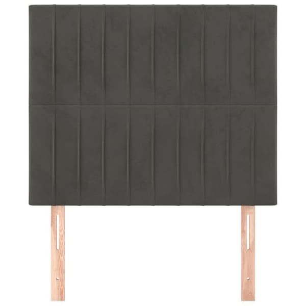 Maison Exclusive - Hovedgærde Mørkegrå 80x5x118/128 cm Velour Mörkgrå