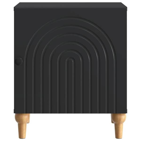 Maison Exclusive - Natbord Sort 43 x 34,5 x 50 cm Ingeniørtræ