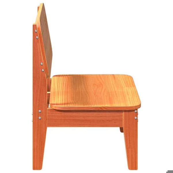 Maison Exclusive - Trädgårdsstolar set om 2, brunt vax 60x52,5x72 cm brunt vax
