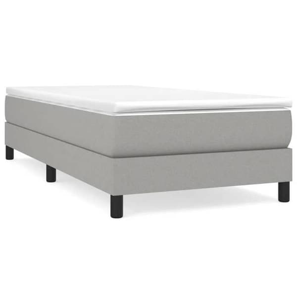 Maison Exclusive - Vaaleanharmaa jousipatja 80x200 cm kangas ljusgrått