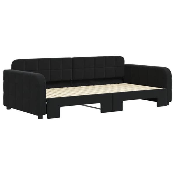 Maison Exclusive - Sovesofa med udtræk uden madras sort 100x200 cm