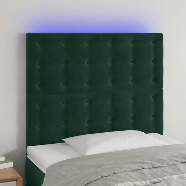 Maison Exclusive - LED-pääty, tummanvihreä 100x5x118/128 cm sametti Mörkgrön