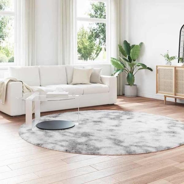 Maison Exclusive - Shaggy tæppe med lange hår NAVARRA grå sølv 240x240 cm silvergrå