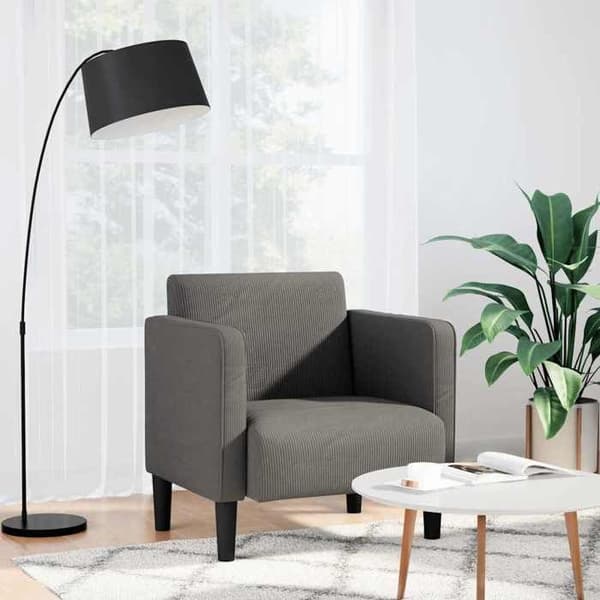 Maison Exclusive - Sofa-stol med armlæn i lys grå 54 cm i fløjl