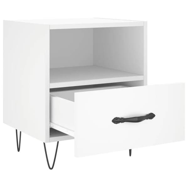 Maison Exclusive - Sängbord 2 st vit 40x35x47,5 cm ingenjörsträ Vit