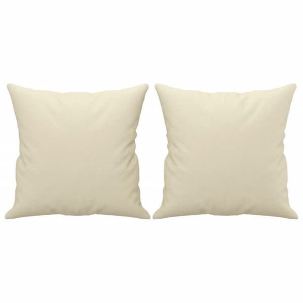 Maison Exclusive - Set med 2 soffor med kuddar i krämfärgad konstläder