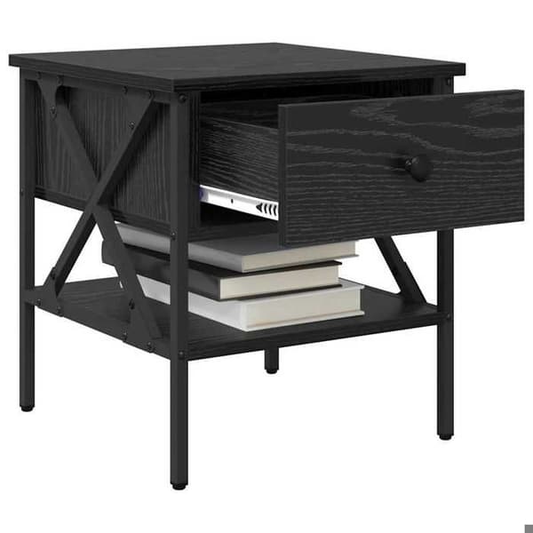 Maison Exclusive - Natbord 2 stk Sort eg 40 x 42 x 45 cm