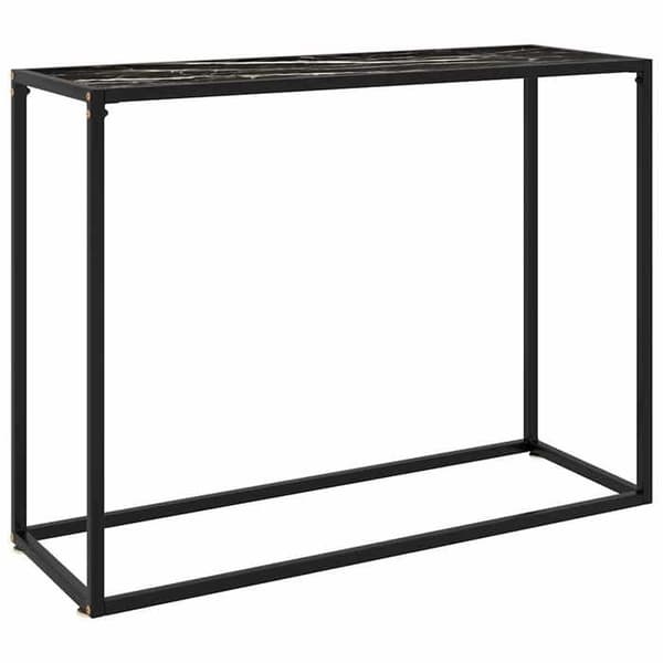Maison Exclusive - Konsolbord Sort 100x35x75 cm Tempereret glas
