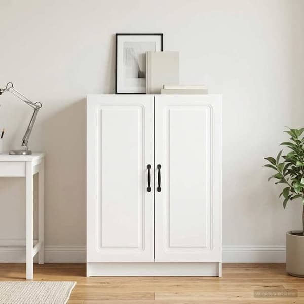 Maison Exclusive - Buffé Vit glänsande 66 x 34,5 x 87 cm Ingenjörsträ Vit