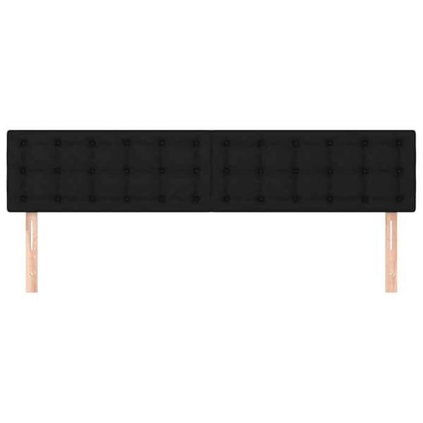 Maison Exclusive - Mustat päätylevyt 200x5x78/88 cm Kangas