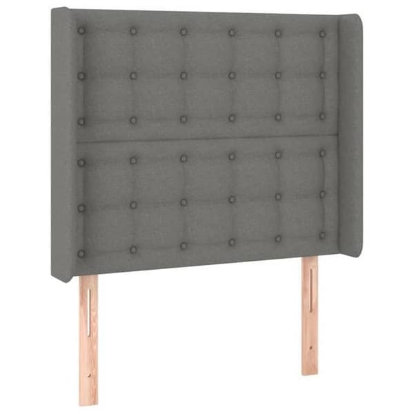 Maison Exclusive - LED-päätyharso Tummanharmaa 93x16x118/128 cm Kangas mörkgrå