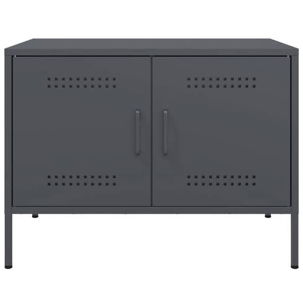 Maison Exclusive - TV-møbel antracit 68x39x50,5 cm stål