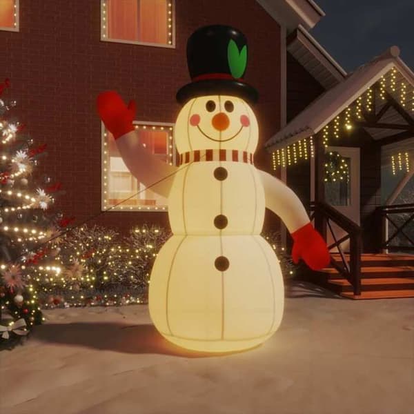 Maison Exclusive - Uppblåsbar snögubbe med LED 300 cm