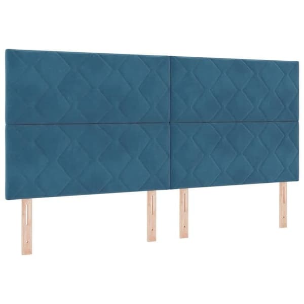 Maison Exclusive - LED-huvudgavel Mörkblå 200 cm Sammet
