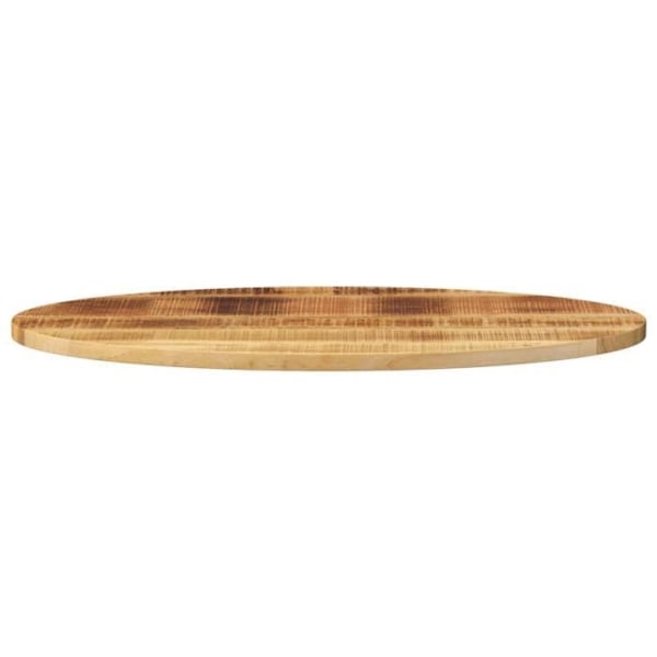 Bordplade af massivt mangotræ - Brun - Oval - 110x50x3,8 cm Brun