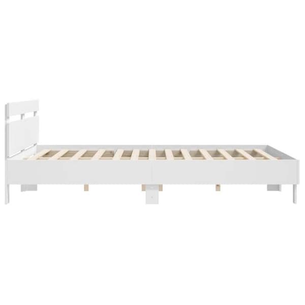 Maison Exclusive - Sängram utan madrass vit 160x200 cm