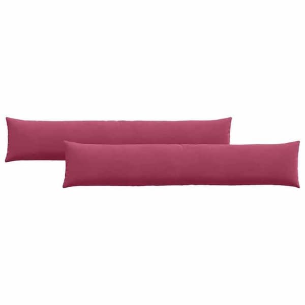 Soffkuddar - EXKLUSIV HEM - 200 x 40 cm (set om 2) - Kordfluwel - Bordeaux - Polyesterfyllning Bordeaux