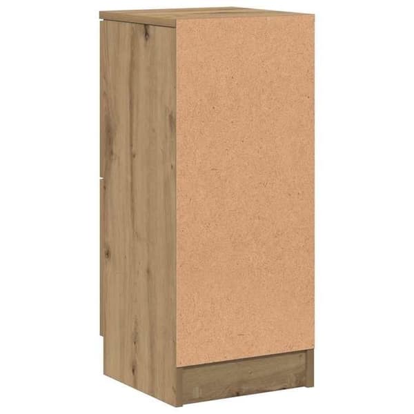 Maison Exclusive - Buffet i egetræ, håndlavet 30x30x70 cm, ingeniørtræ