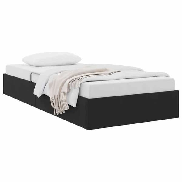 Lys ottoman - MAISON EXCLUSIVE - 90 x 190 cm - Sort - Velour - Hydraulisk opbevaring Svart