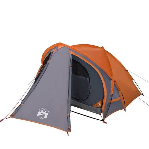 Maison Exclusive - 2-personers grå og orange vandtæt campingdome