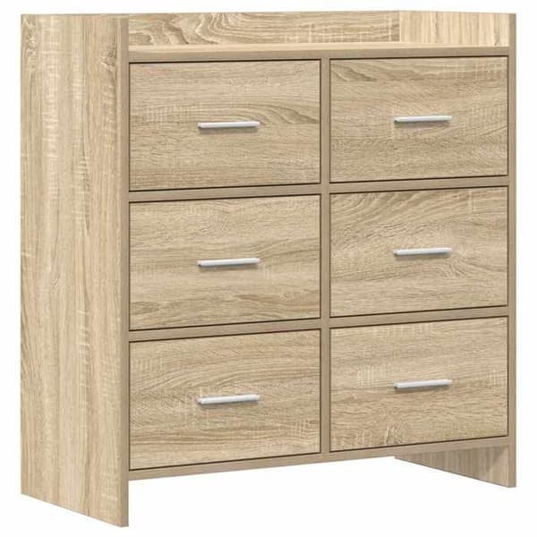Maison Exclusive - Buffé Ek Sonoma 75 x 33 x 80 cm Ingenjörsträ Sonoma ek