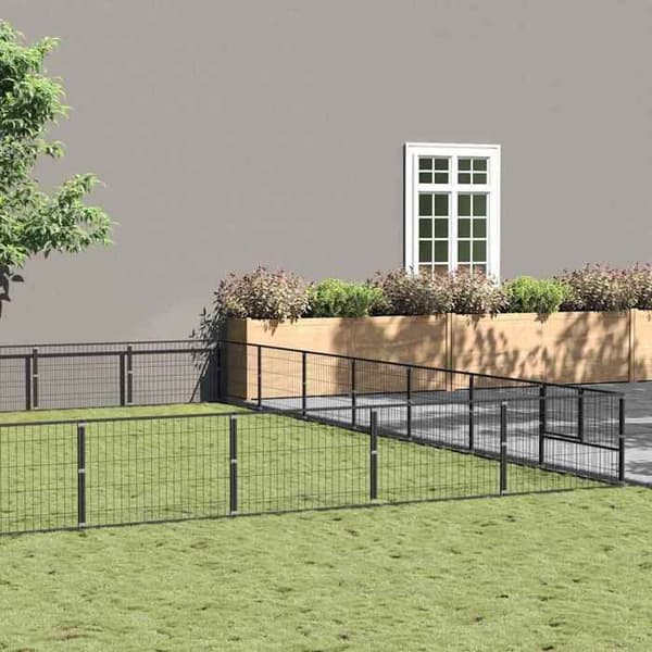 Chenil - Eksklusivt Hus - 63 m² - Robust Stål - Låselig Dør Svart