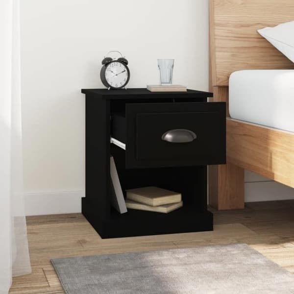 Natteskab - Eksklusiv Hus - Sort - Ingeniørtræ - 39 x 39 x 47,5 cm Sort