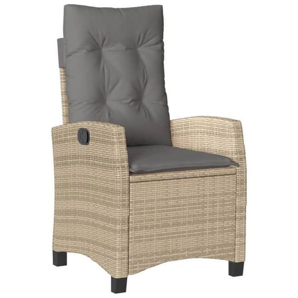 Maison Exclusive - Puutarhakalusteryhmä tyynyillä 5 kpl Beige polyrottinki