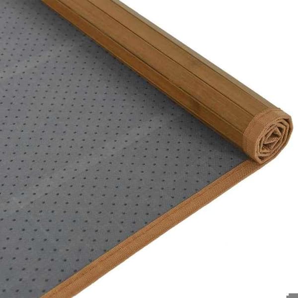 Maison Exclusive - Suorakulmainen ruskea matto 80x200 cm bambusta