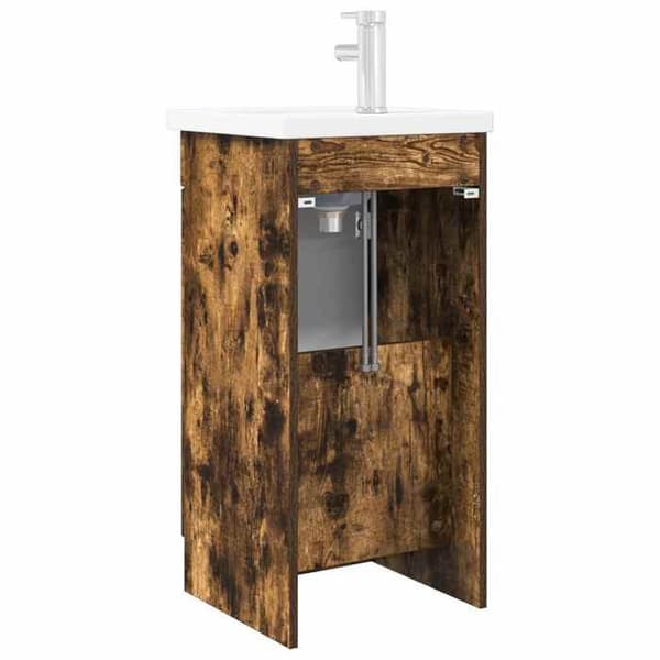 Maison Exclusive - Badeværelsesmøbel med vask Røget eg 42 x 40 x 84,5 cm