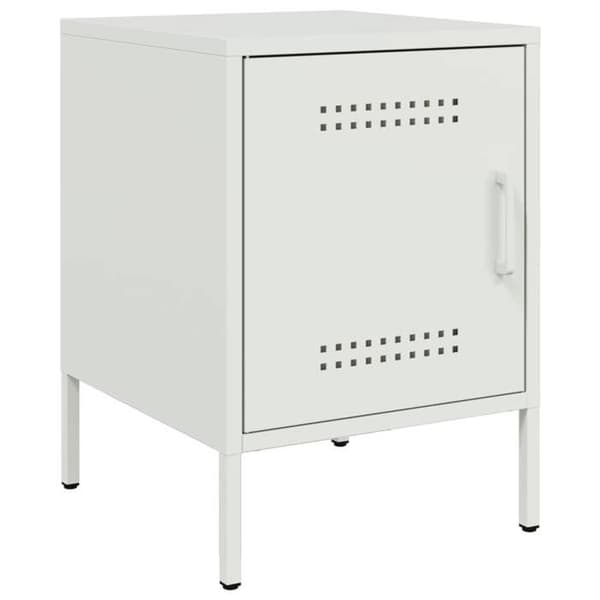 Maison Exclusive - Sängbord vit 36x39x50,5 cm stål