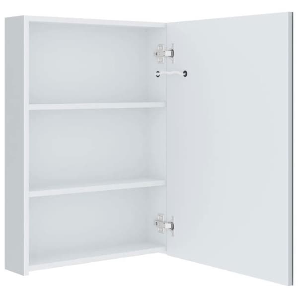 Maison Exclusive - LED-peilikaappi 50x13x70 cm vit och silver