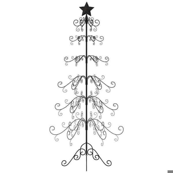 Maison Exclusive - Metal juletræ til dekoration sort 180 cm Svart