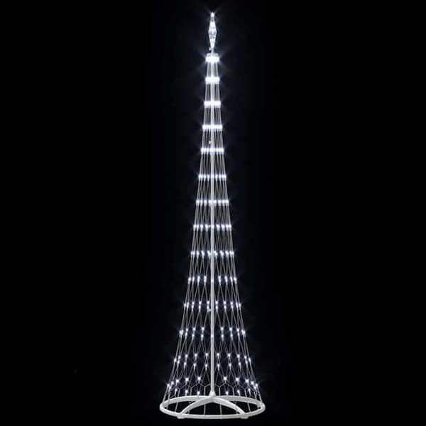 Maison Exclusive - Kallvit LED-julgran 250 cm Metall Vit kyla
