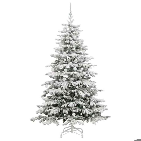 Kunstigt juletræ - EKSKLUSIV HUS - Ledede grene - 210 cm - Hvid - USB LED-belysning Vit