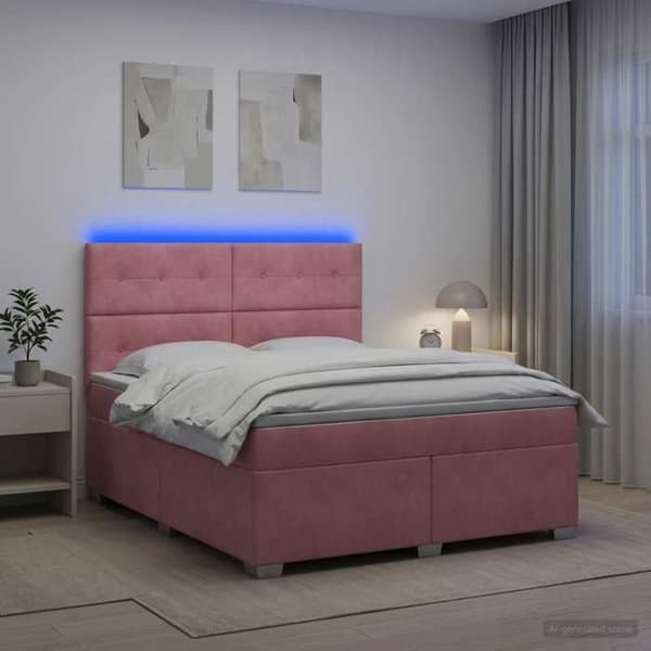 Maison Exclusive - Boxspring seng med Rose madras 140 x 200 cm Velour Ros