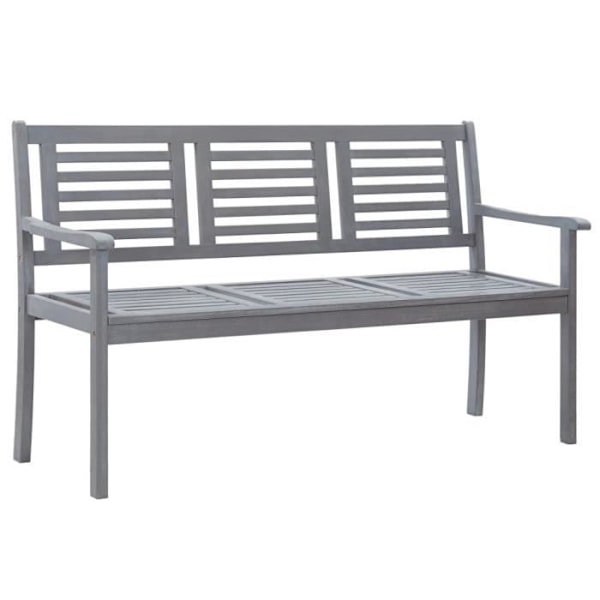 3-sits trädgårdsbänk med dyna 150 cm Eucalyptus Grey Grå