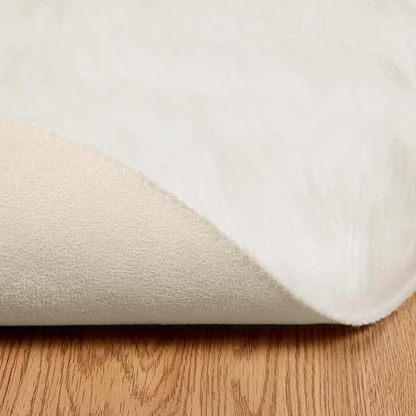 Matto - MAISON EXCLUSIVE - TAFALLA - Pyöreä Ø160 cm - Polyesteri (tekonahka) - Valkoinen Vit