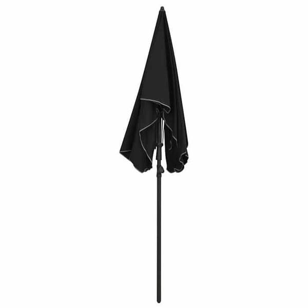 Maison Exclusive - Trädgårdsparasol med mast 200x130 cm svart