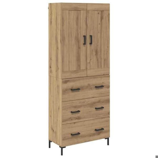 Dressoar & buffé - MAISON EXCLUSIVE - Hög skåp 2 st - Brun - Ingenjörsträ - 69,5x34x180 cm