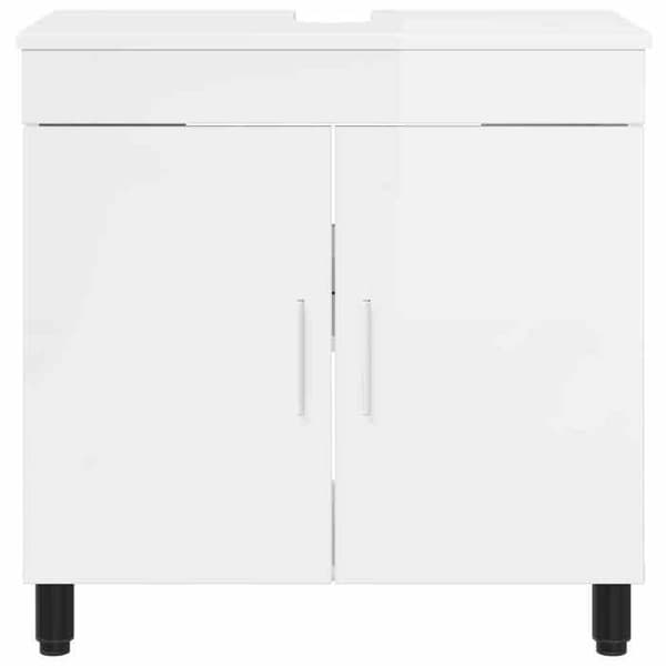 Maison Exclusive - Badrumsspegel med vit glans 60 x 35 x 60 cm Strålande vit