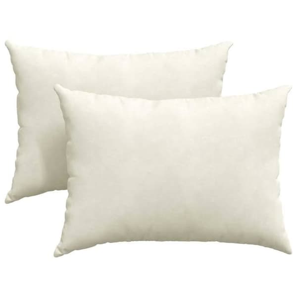 Soffkuddar - EXKLUSIVT HEM - 70 x 50 cm - Kräm - Ribbad sammet - Set om 2 stycken Grädde